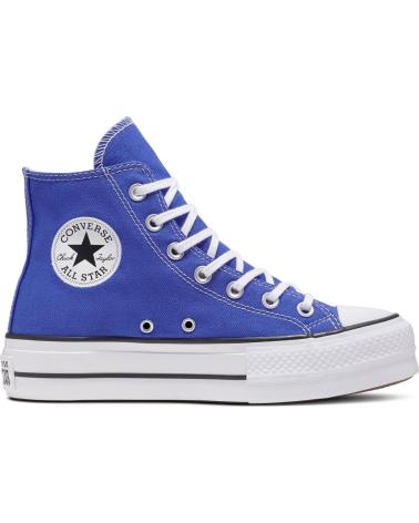 Sapatos Desportivos CONVERSE  de Mulher A05699C CHUCK TAYLOR ALL STAR LIFT PLATFORM  BLUE FLAME-WHITE-BLACK