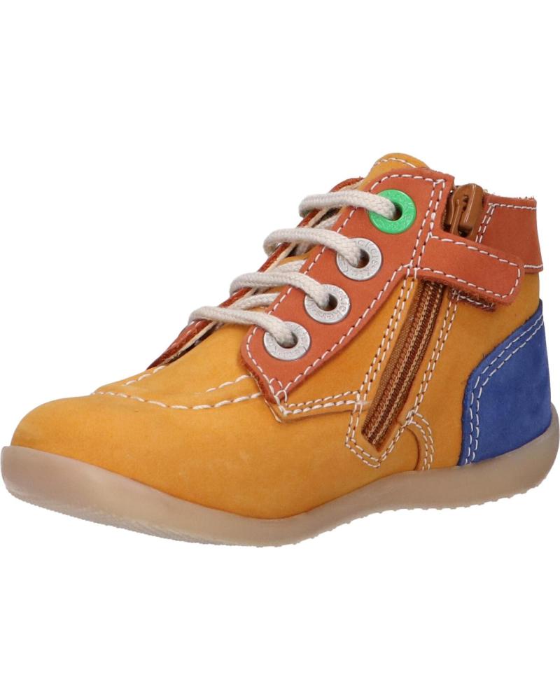 Stivali De Ni o KICKERS 879059 10 BONZIP 2 GOLF 73 JAUNE CAMEL BLE
