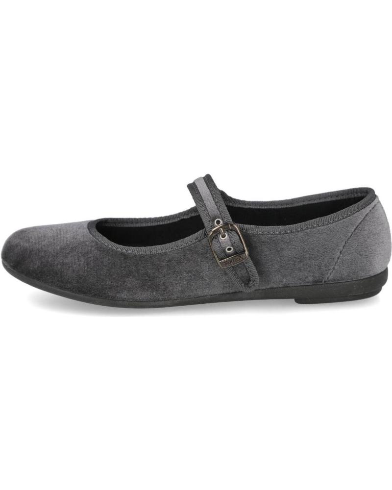 Zapatos de Mujer y Niña VUL-LADI 5409-032 MERCEDITAS TERCIOPELO GRIS