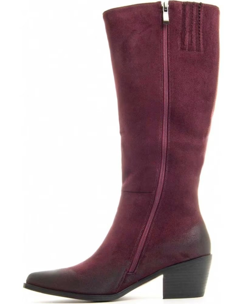 Bottes Vintage SCARPANTIBUS Bordeaux En Cuir - Taille 37.5, Talon Haut, Fabriquées En Italie
