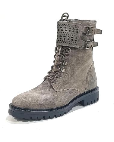 Woman Mid boots ALPE BOTIN DE PIEL DE SERRAJE CON CORDONERAS CREMALLERA LATERA TAIGA