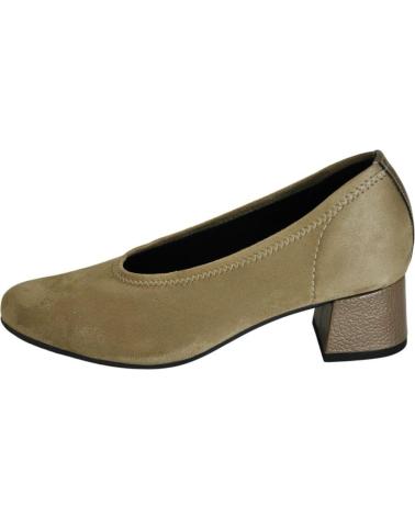 Zapatos de tacón DCHICAS  de Mujer - SALON TACON BAJO DE PIEL LICRA PARA PLANTILLAS  SAND
