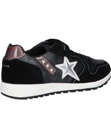 girl Trainers GEOX J16AQA 02285 J ALBEN GIRL  C0039 BLACK-SILVER