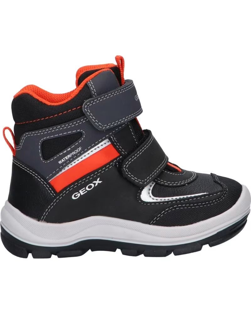 Geox Omar Girl WPF - Bottines Fille En Cuir Velours - Imperméables, Respirantes, Doublure Laine - Tige Cheville