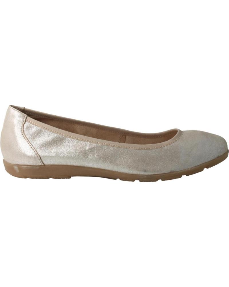 Woman Flat shoes CAPRICE BAILARINAS COMFORT EN PIEL METALIZADA 354TAUPE SUEDE METAL