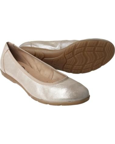 Woman Flat shoes CAPRICE BAILARINAS COMFORT EN PIEL METALIZADA 354TAUPE SUEDE METAL