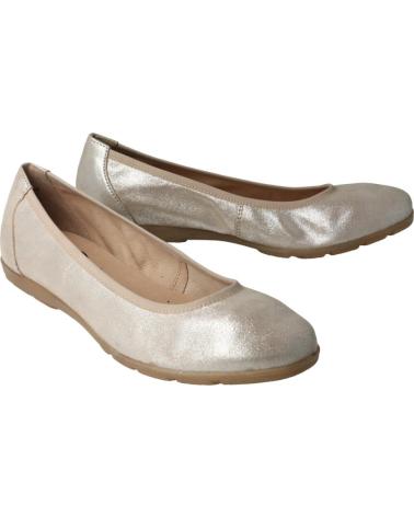 Woman Flat shoes CAPRICE BAILARINAS COMFORT EN PIEL METALIZADA 354TAUPE SUEDE METAL