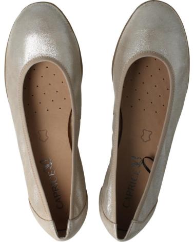 Woman Flat shoes CAPRICE BAILARINAS COMFORT EN PIEL METALIZADA 354TAUPE SUEDE METAL
