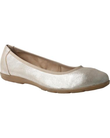 Woman Flat shoes CAPRICE BAILARINAS COMFORT EN PIEL METALIZADA 354TAUPE SUEDE METAL