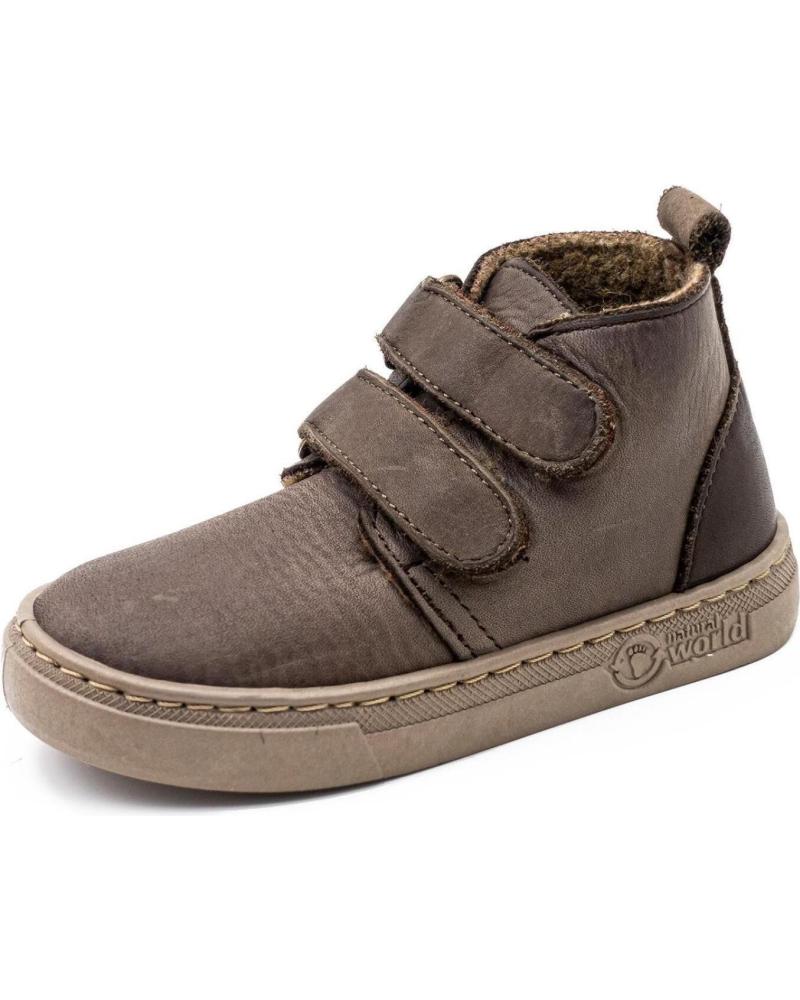 Botines De Ni o NATURAL WORLD 6913 N 49 LEILA DOBLE VELCRO NAPA