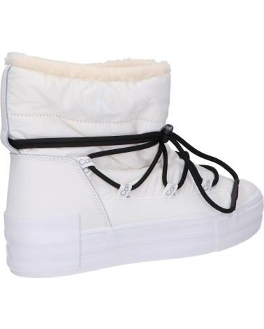 Botas de Mujer CALVIN KLEIN YW0YW01181 BOLD VULC FLATF YBR BRIGHT WHITE-BLACK