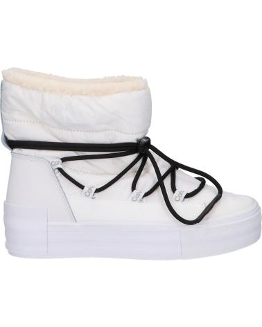 Botas de Mujer CALVIN KLEIN YW0YW01181 BOLD VULC FLATF YBR BRIGHT WHITE-BLACK
