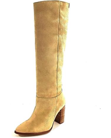 Botas de Mujer POPA BOTA VESTIR DE PIEL SERRAJE CON TACON ARENA