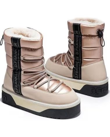 Botins de Mulher d franklin BOTINES PLANOS D FRANKLIN DFSH371006 BEIG BEIGE