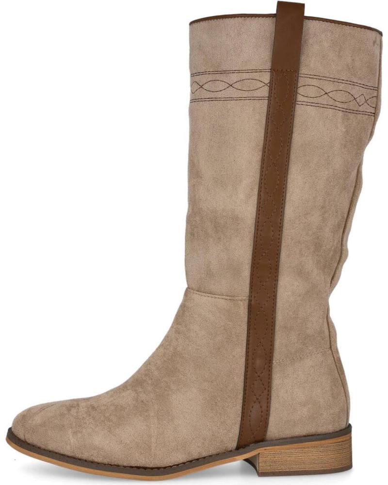 Boots für Damen L&R SHOES LR SHOES 9562A BOTAS CAMPERAS PLANAS M BEIGE