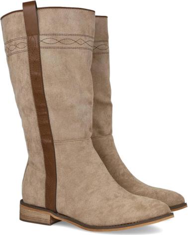 Boots für Damen L&R SHOES LR SHOES 9562A BOTAS CAMPERAS PLANAS M BEIGE