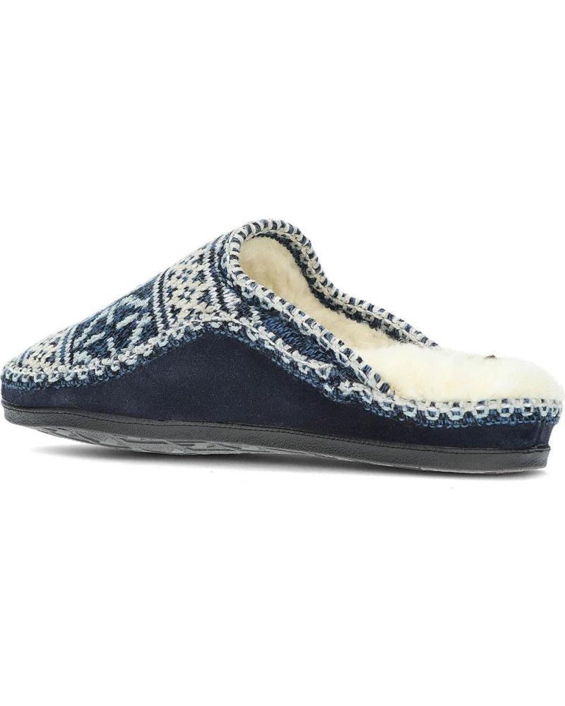 188 Pelle blu navy Nordikas pantofole da uomo Talla 41
