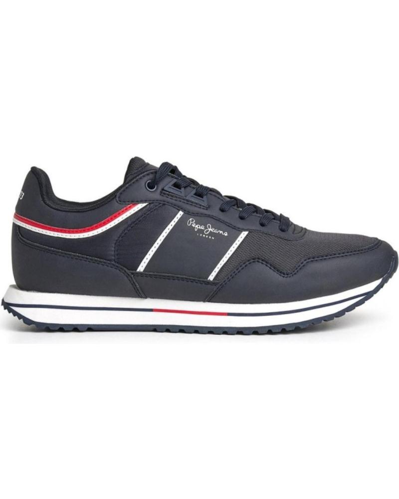 Zapatillas Deporte De Hombre PEPE JEANS DEPORTIVO CASUAL DE CORDONERAS FABRICADO EN SERRAJE Y TEXT NAVY