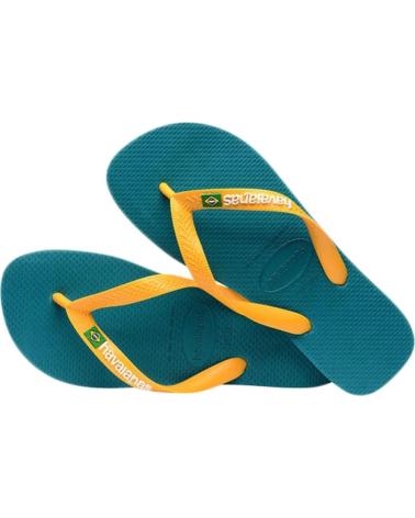 Man Flip flops HAVAIANAS CALZADO BRASOL LOGO FC AZUL VERDE