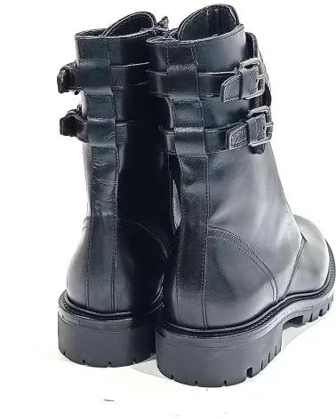 Botas de Mulher ALPE BOTIN DE CORDONERAS Y DOS HEBILLAS DE PIEL CON SUELA DE GO NEGRO