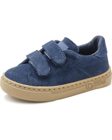 Schuhe NATURAL WORLD  für Junge ZAPATO INFANTIL 6952 N TEO EN SERRAJE Y DOBLE TIRA ADHERENTE  AZUL