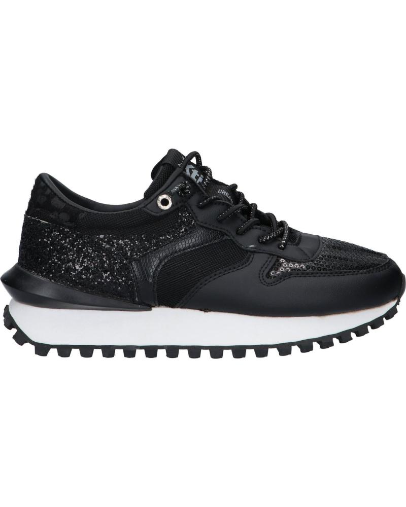 XTI ZAPATILLAS NEGRAS CASUAL CON GLITTERS 02 NEGRO