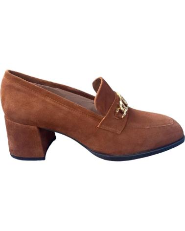 Zapatos de tacón per Donna UNISA MOCASIN ANTE TACON 4 CM MARRóN