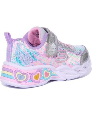Deportivas SKECHERS  de Niña S LIGHTS SWEETHEART  PLATEADO