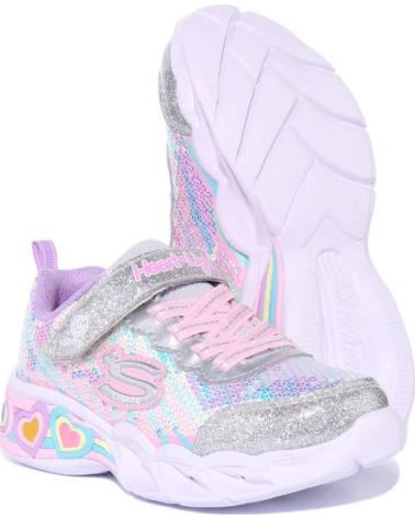 Deportivas SKECHERS  de Niña S LIGHTS SWEETHEART  PLATEADO