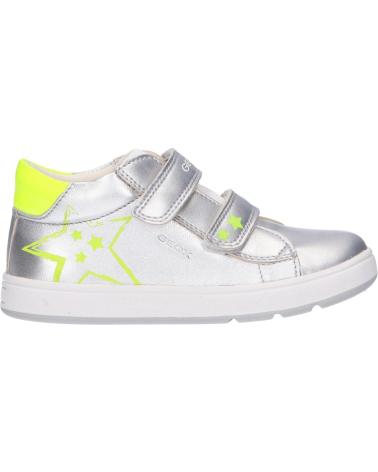 Zapatillas deporte de Niña GEOX B044CC 0Y2BC B BIGLIA C0598 SILVER-FLUO YELLOW