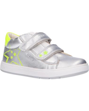 Zapatillas deporte de Niña GEOX B044CC 0Y2BC B BIGLIA C0598 SILVER-FLUO YELLOW