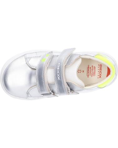 Zapatillas deporte de Niña GEOX B044CC 0Y2BC B BIGLIA C0598 SILVER-FLUO YELLOW