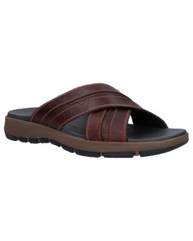 Chanclas CLARKS  de Hombre 26131526 BRIXBY CROSS  DARK BROWN LEA
