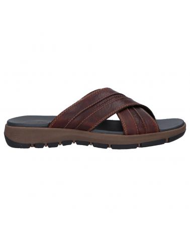 Chanclas CLARKS  de Hombre 26131526 BRIXBY CROSS  DARK BROWN LEA
