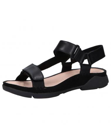Woman Sandals CLARKS 26147821 TRI SPORTY BLACK LEATHER