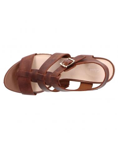 Woman Sandals CLARKS 26149296 MARITSA95 GLAD TAN LEATHER