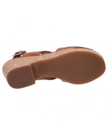 Woman Sandals CLARKS 26150672 MARITSA GLAD TAN LEATHER