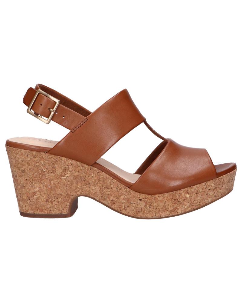 Woman Sandals CLARKS 26150672 MARITSA GLAD TAN LEATHER