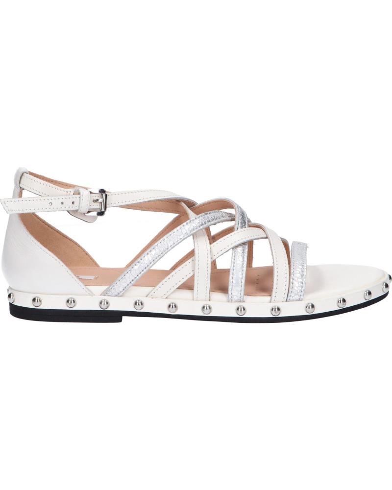 Woman Sandals GEOX D925SB 043KY D KOLLEEN C0007 WHITE SILVER