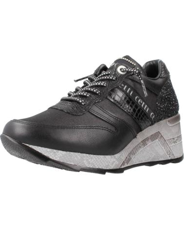 Deportivas de Mujer CETTI ZAPATILLAS NEGRAS CUNA CASUAL NAPA CAMUF NEGRO