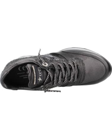 Deportivas de Mujer CETTI ZAPATILLAS NEGRAS CUNA CASUAL NAPA CAMUF NEGRO