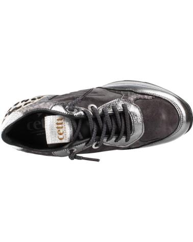 CETTI - SNEAKER CUNA METALIC C-1337 GRIS CON CORDON ELASTICOS VARIOS COLORES