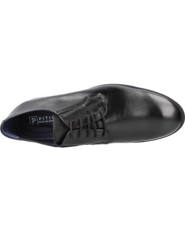 ZAPATOS DE VESTIR PITILLOS 112P NEGROS DE PIEL NEGRO
