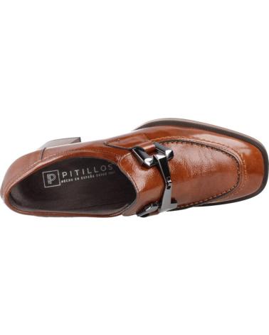 PITILLOS SALONES MUJER MODELO 5487P COLOR MARRON CUERO