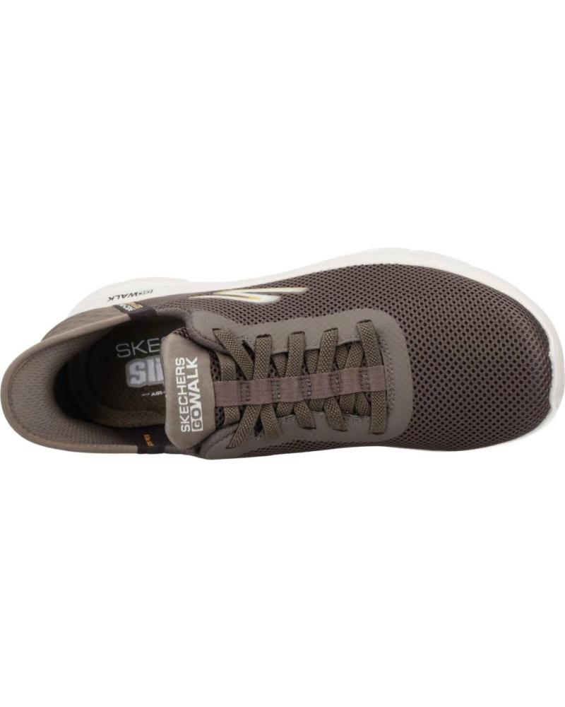 Sports Shoes De Hombre SKECHERS SLIP INS GO WALK FLEX HANDS UP MARRON