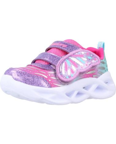 Deportivas de Niña SKECHERS TWISTY BRIGHTS ROSA