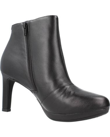 Botines de Mujer CLARKS AMBYR RISE CON TACON Y PLATAFORMA NEGRO