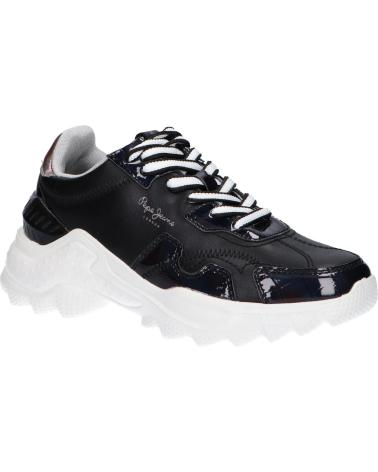 Sapatilhas de Mulher PEPE JEANS PLS31224 ECCLES CROCO 999 BLACK