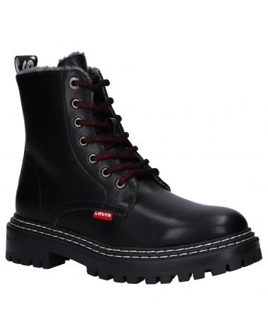 Woman and girl and boy boots LEVIS VBRO0005S BROOK FUR  0003 BLACK