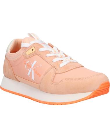 Zapatillas deporte de Mujer CALVIN KLEIN YW0YW00840 SOCK LACEUP 0JL APRICOT ICE-BRIGHT WHITE